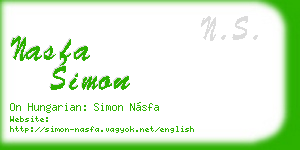nasfa simon business card