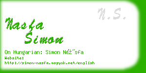 nasfa simon business card